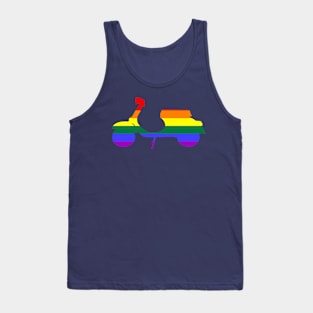 Rainbow Shirt Vintage Retro Motorcycle Tank Top